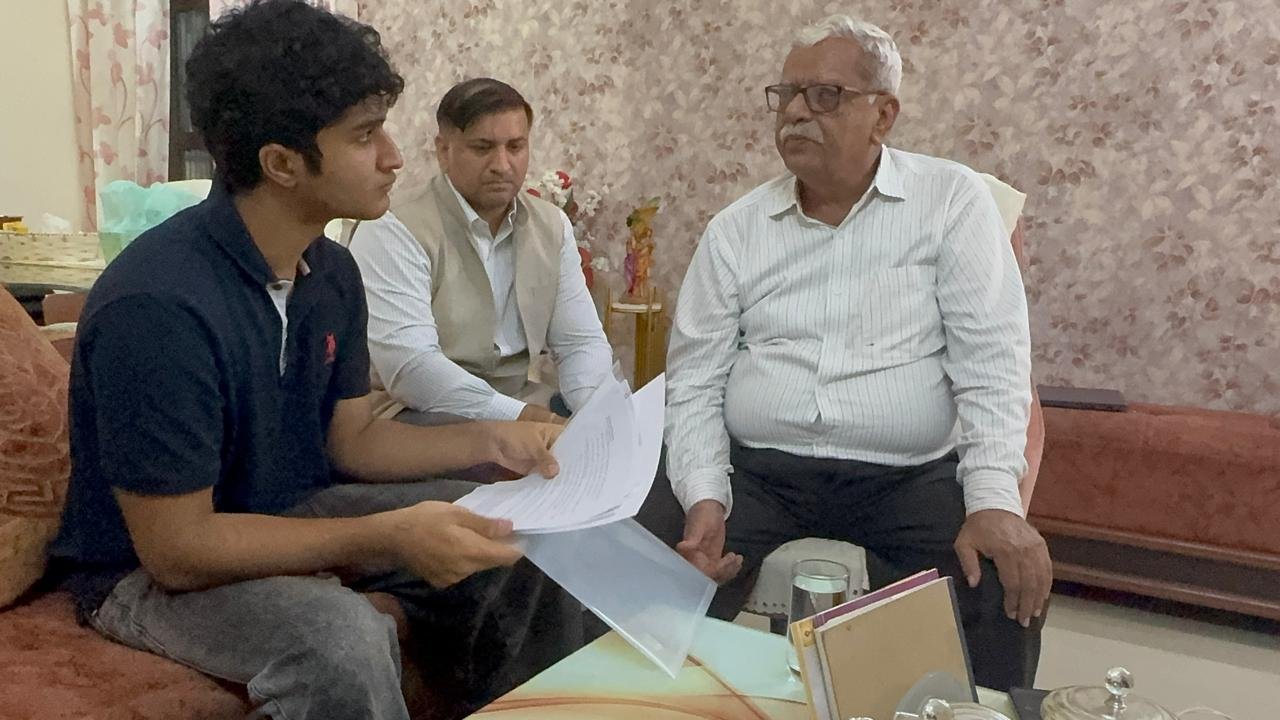 Discussing the accessibility policy proposals with Mr. Tilak Raj Malhotra